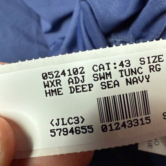 Lands' End Women's 1X-3X Deep Sea Navy Adjustable Tunic Swim‎ Long Sleeve Rash - Picture 6 of 7